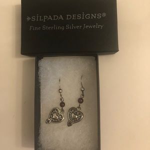 Silpada sterling silver heart earrings